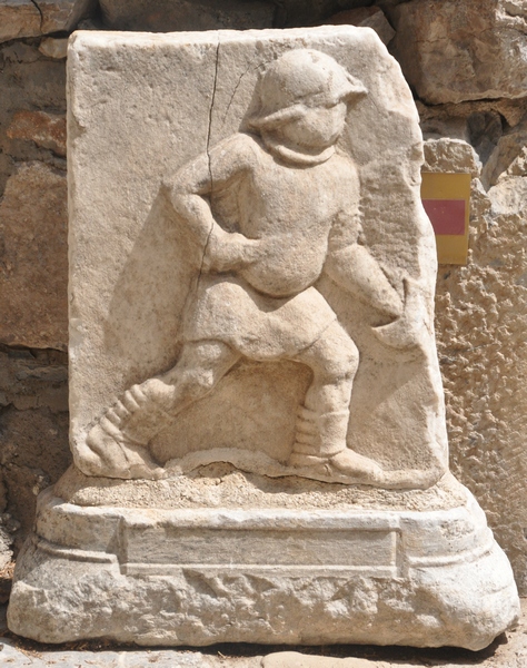 Halicarnassus, Relief of a gladiator