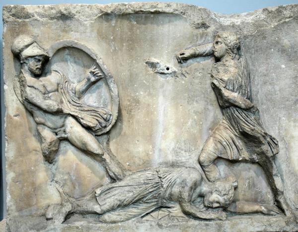 Halicarnassus, Mausoleum, Relief of an amazonomachy (1)