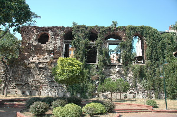 Constantinople, Sea wall, Boukoleon Palace (façade)