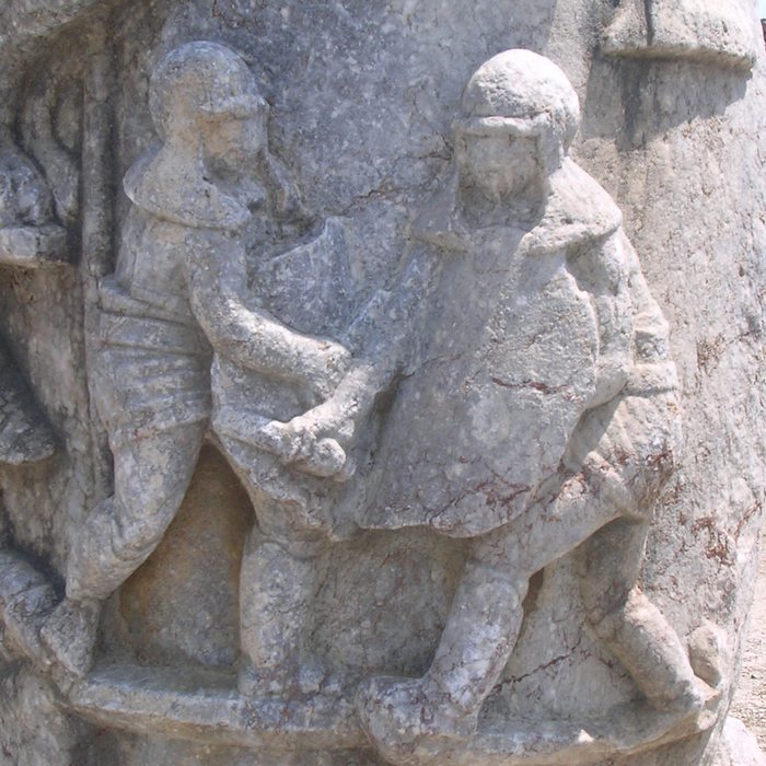 Side, Relief of two gladiators