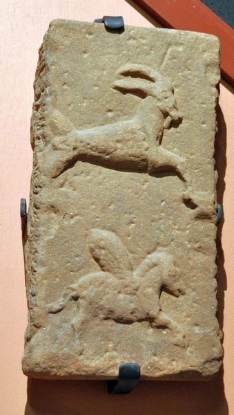 Castlesteads, Emblems of II Augusta: Capricorn and Pegasus