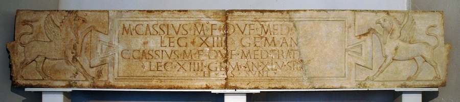Mainz, Tombstone of M. and G. Cassius of XIIII Gemina
