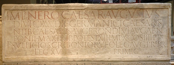 Cologne, Dedication to Nero by XV Primigenia