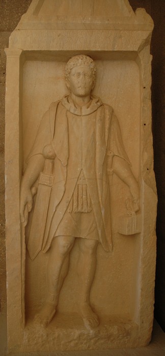 Corinth, Tombstone of Gaius Valerius Valens of VIII Augusta