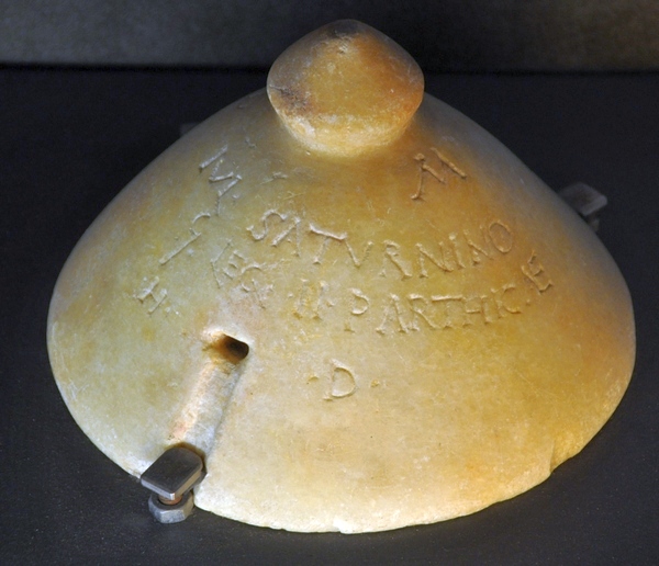Rome, Cinerary urn of Saturninus of II Parthica