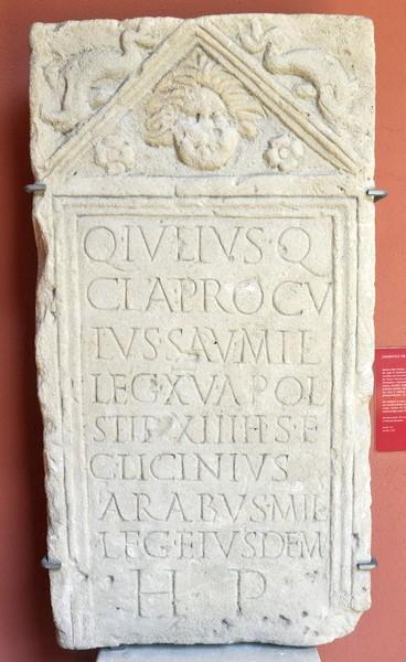 Carnuntum, Tombstone of Proculus of XV Apollinaris