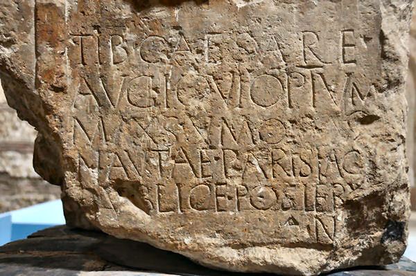 Lutetia, Pillier des nautes, Inscription