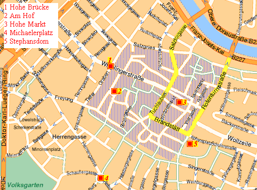 Map of Vindobona (Vienna)