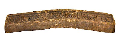 Lead bar with the name of the emperor Tiberius.