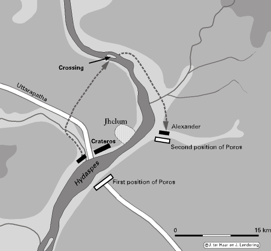 Map of the Hydaspes Campaign