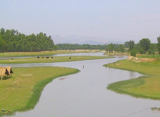 The Kabul near modern Charsadda