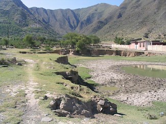 The ancient market near the mountain fort of Ora