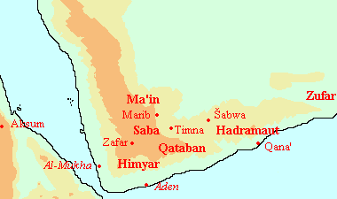 Map of ancient Yemen