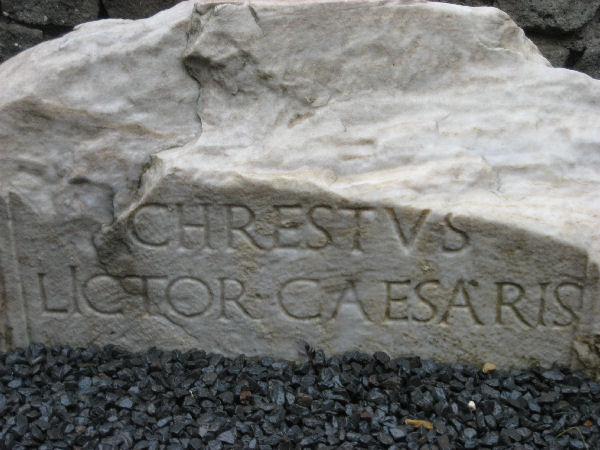 Rome, Mausoleum of Caecilia Metella, Tombstone of the lictor Chrestus