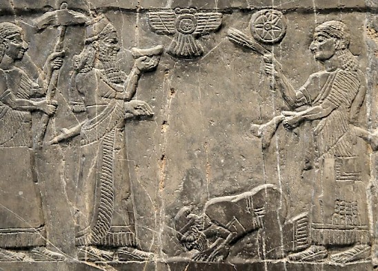 Jehu of Israel pays tribute to the Assyrian king Šalmaneser III