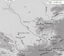 Mapa Sogdii