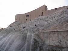 The citadel of Rey today, with a Qajar rock relief