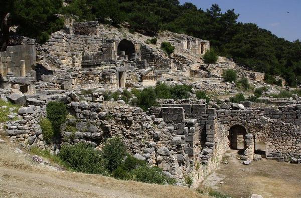 Arykanda, Necropolis, general view