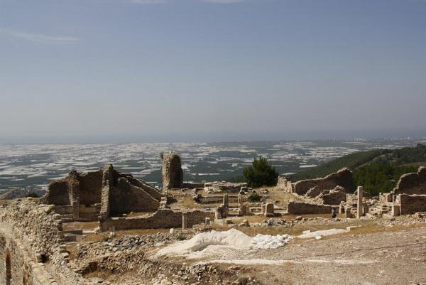 Rhodiapolis, Agora, Temple and cisterns