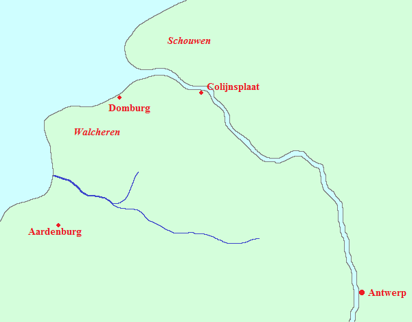 Map of the Scheldt