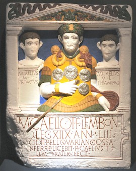 Modern reconstruction of the cenotaph of Marcus Caelius