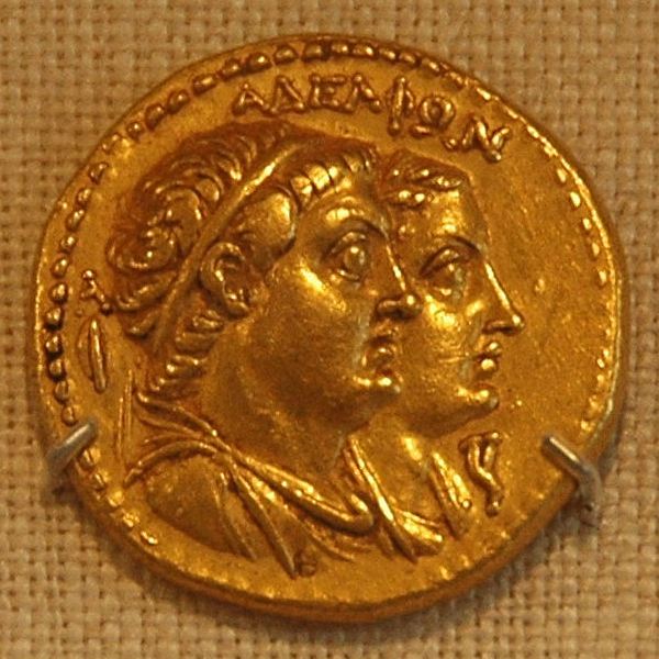 Ptolemy II Philadelphus and Arsinoe II, coin