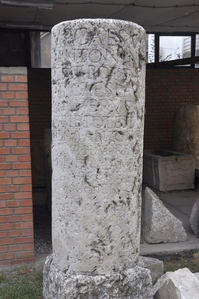 Sirmium, Milestone mentioning Marcus Aurelius