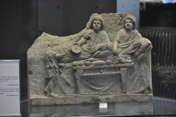 Syracuse, Hellenistic relief with a banquet scene