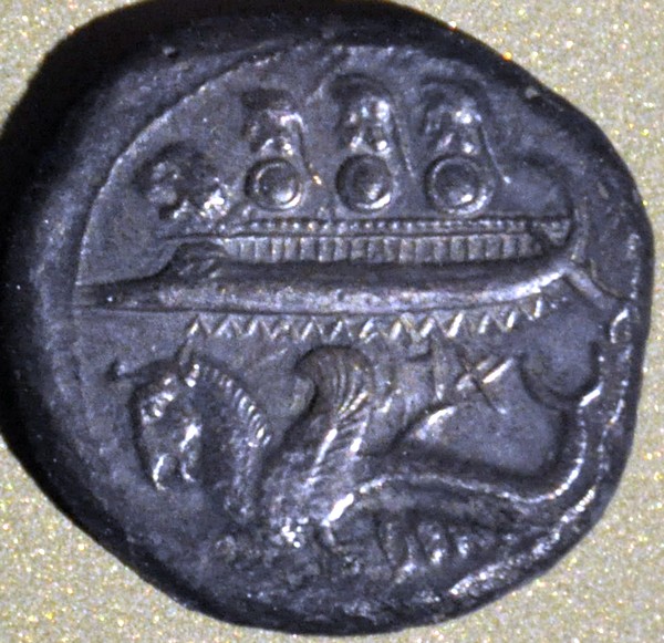 Coin from Byblos: Phoenician ship