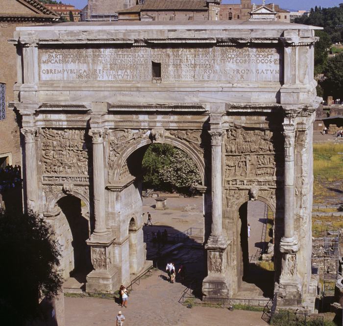 Rome, Forum Romanum, Arch of Severus, View from the west