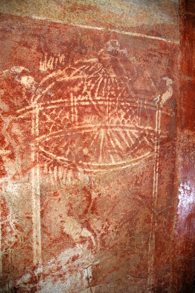 Villa Selene, Atrium, wall painting birds (4)