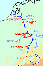 Map of the Rhine