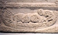 Nehalennia altar, detail (boat)