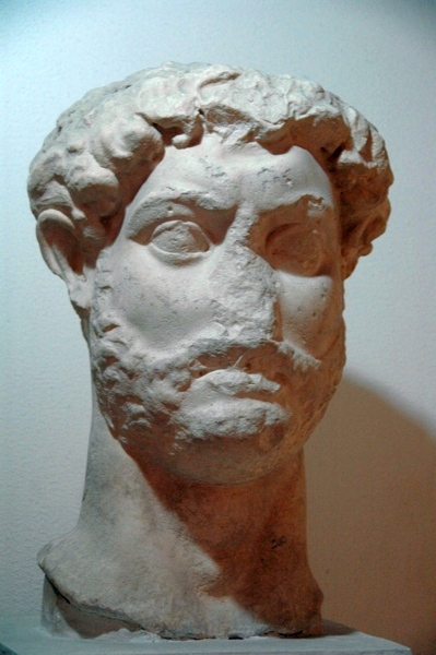 Lepcis, Theater, portrait of Hadrian