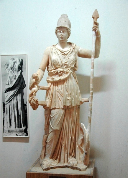 Lepcis, Theater, Statue of Minerva
