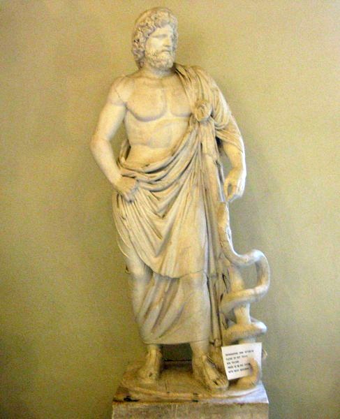 Epidauros, Statue of Asclepius