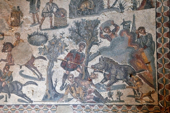 Piazza Armerina, 25 Guest Room, Mosaic of a hunt (2)