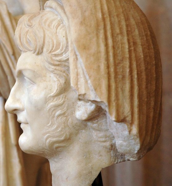 Corinth, Basilica Julia, Portrait of Nero
