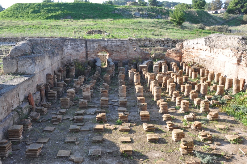 Isthmia, Roman Baths, Hypocaust