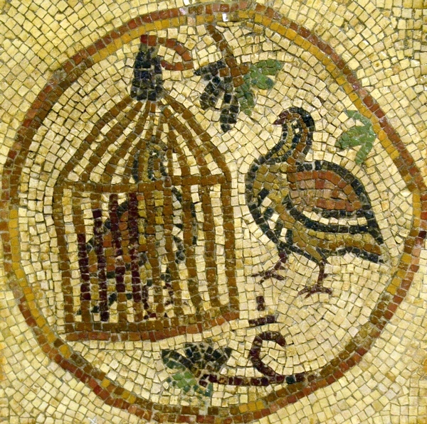 Gerasa, Church of St Elias, Byzantine Mosaic of a Bird