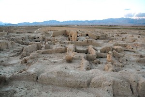 Tepe Hesar; Elburz mountains in the distance