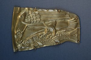 An eagle attacking a sturgeon (copy of a piece from the Witaszkowo Treasure)