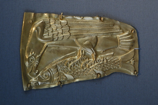 Witaszkowo Treasure: An eagle attacking a sturgeon