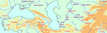 Mappa del mondo degli Sciti