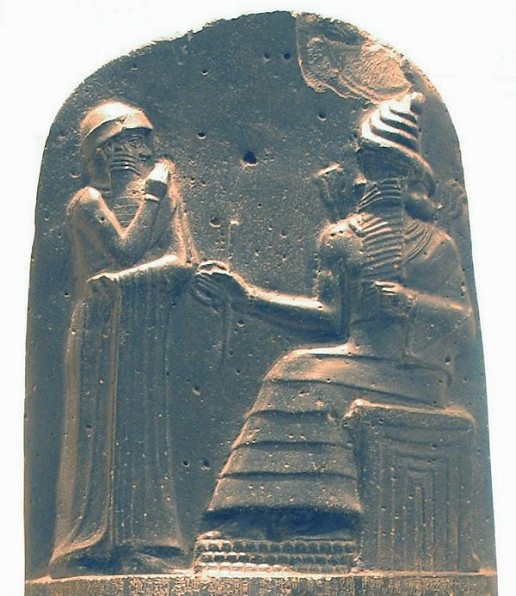 Upper part of the Codex of Hammurabi; taken from Babylon to Susa, it was excavated in what is now Iran.