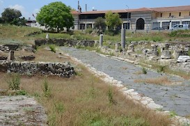 An excavated street