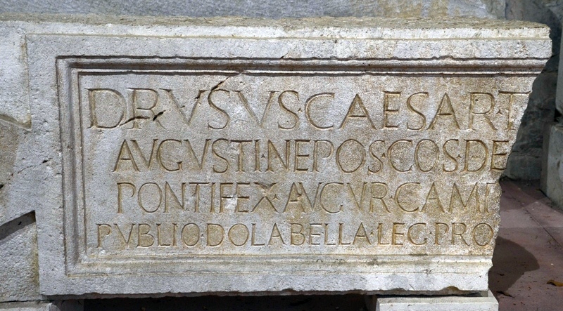 Issa, Inscription of Drusus Jr