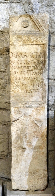 Tilurium, Tombstone of Marcius of VII Claudia
