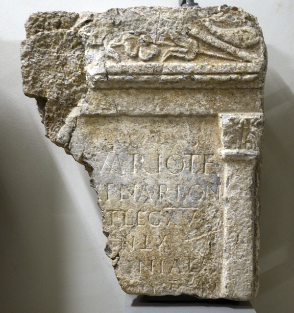 Emona, Tombstone of Varius of XV Apollinaris