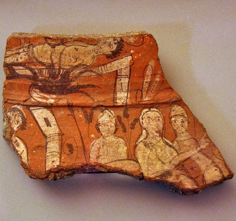 Egypt, Byzantine decorated tile, St. Lawrence